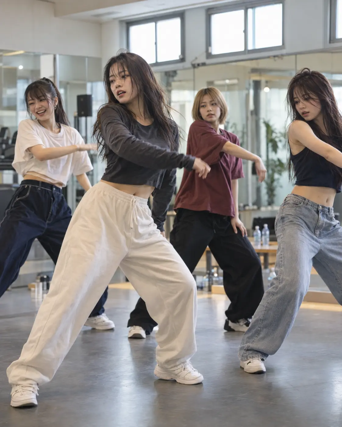 ダンススタジオで練習するGirlsグループ